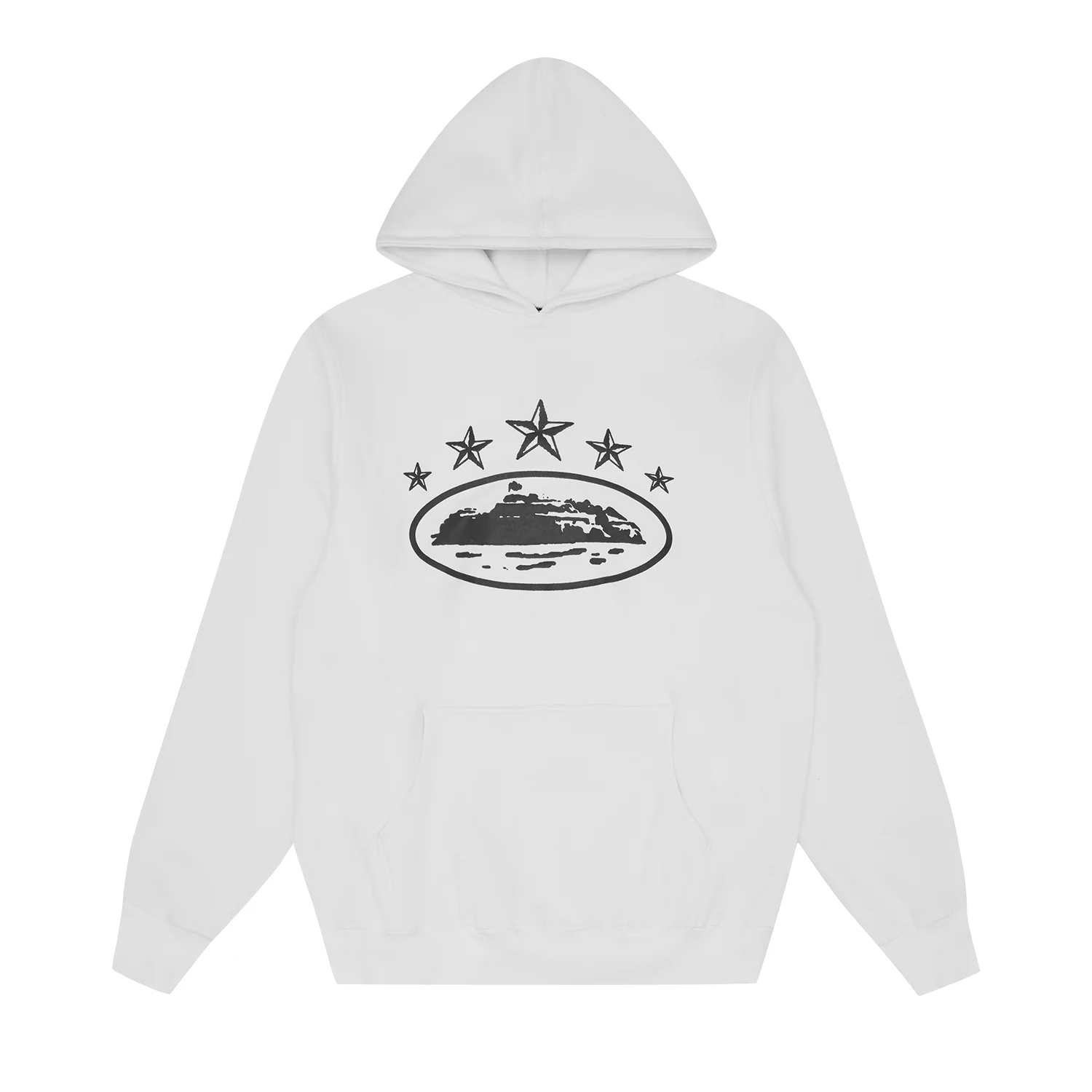 5 STARZ ALCATRAZ HOODIE -WHITE