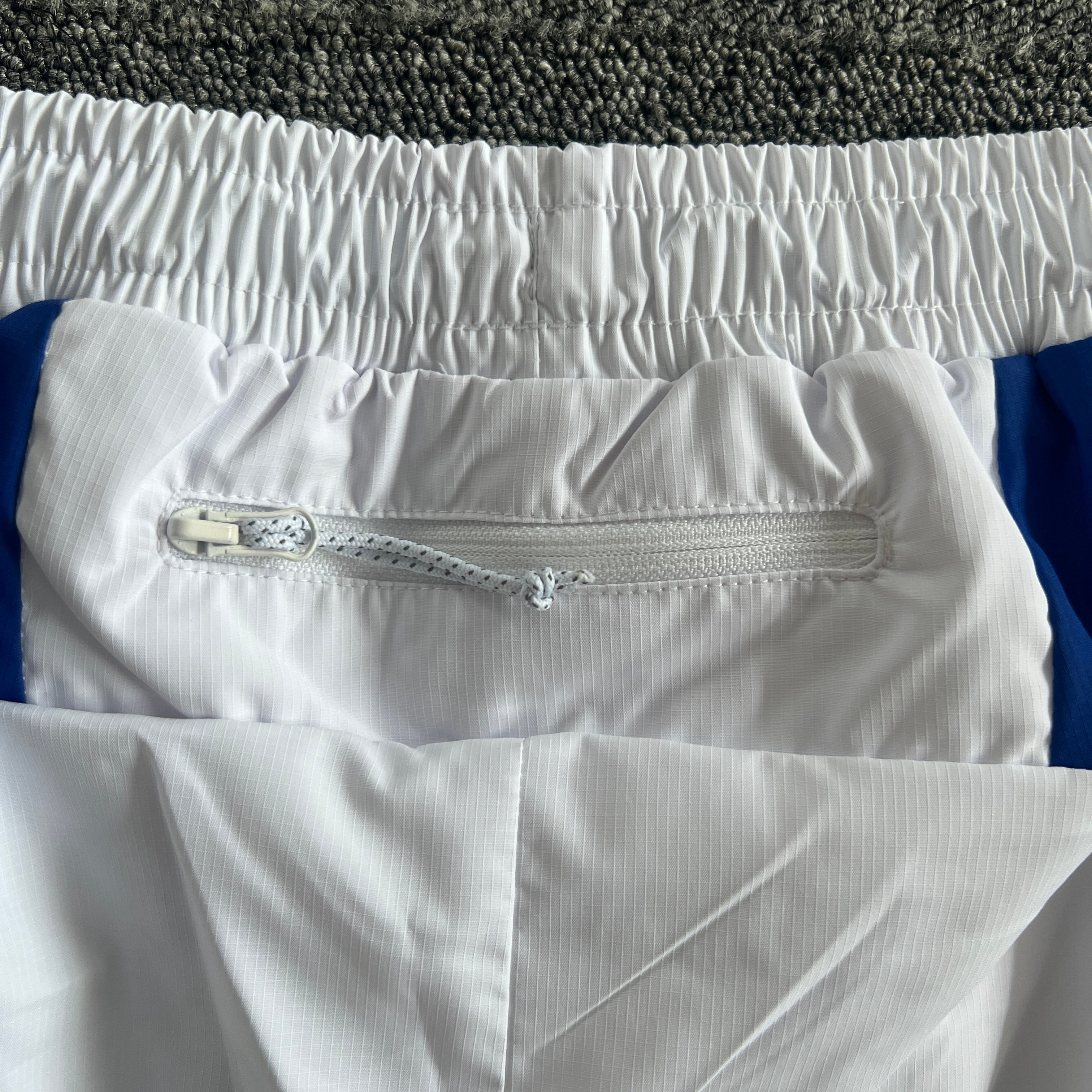 SYNA VORTEX TRACK SHORT- WHITE & BLUE