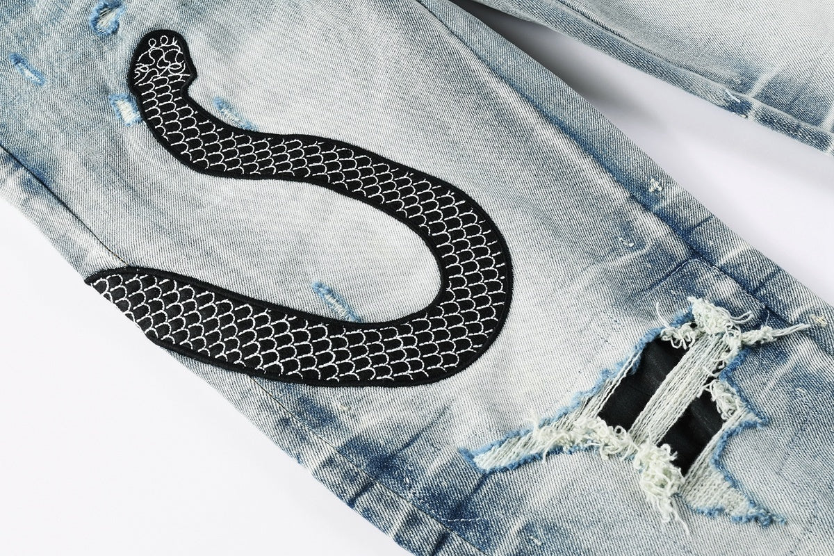 BLUE JEANS BLACK SNAKE