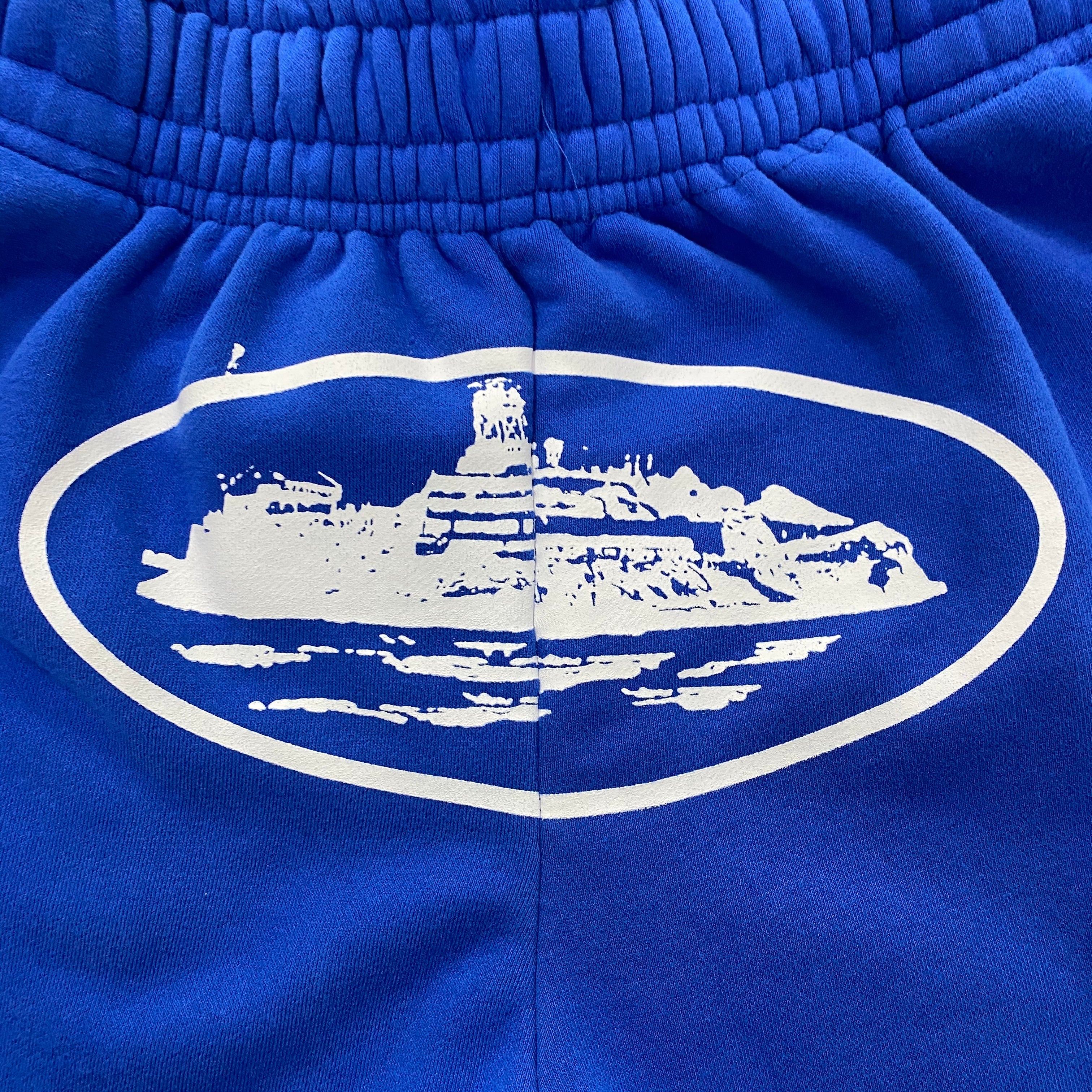 Dark Blue Alcatraz Logo shorts