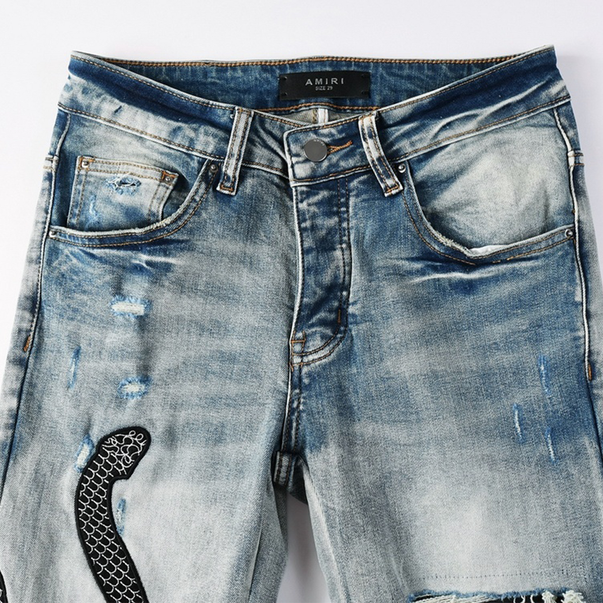 BLUE JEANS BLACK SNAKE