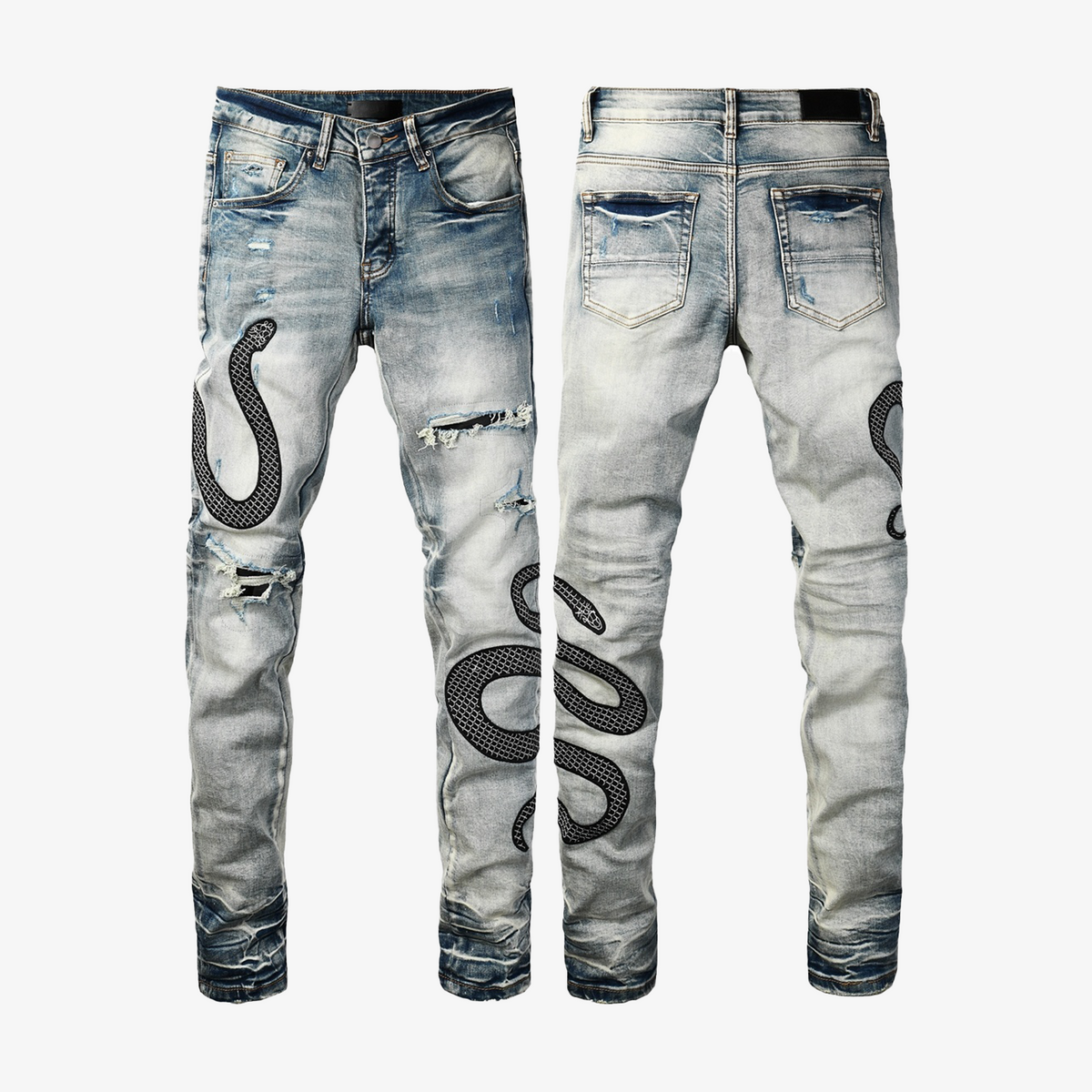 BLUE JEANS BLACK SNAKE