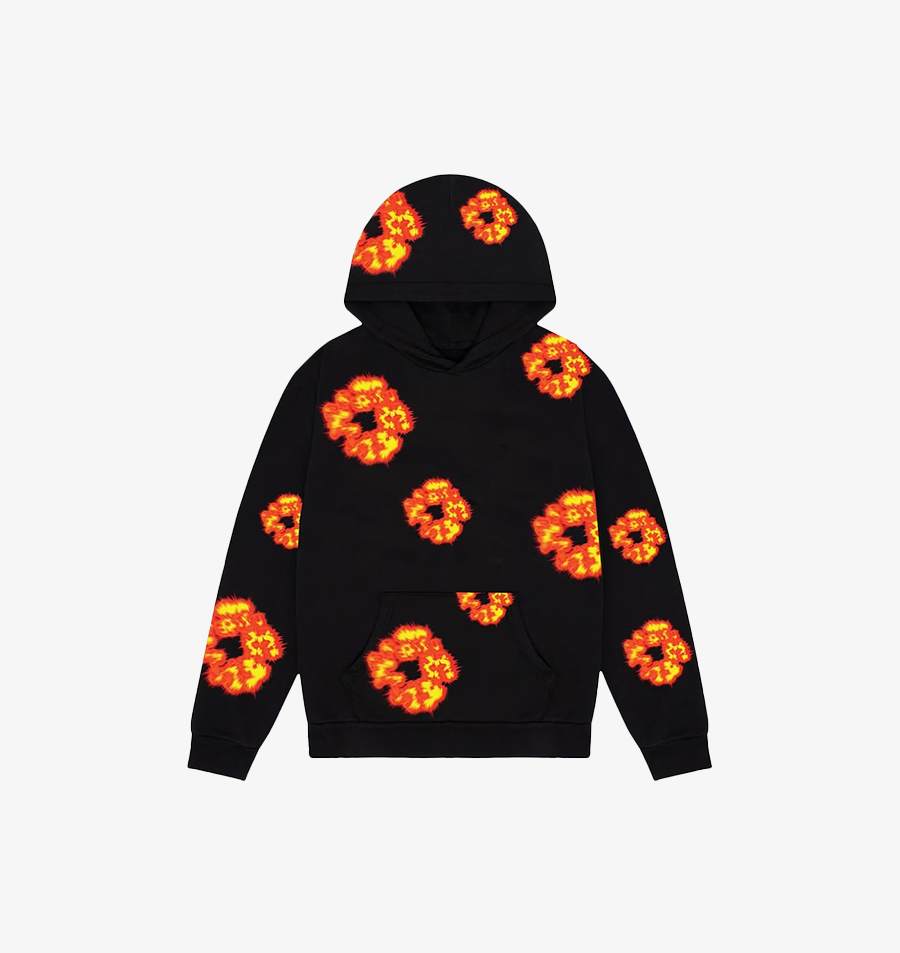 Tears Sweatshirt Black Orange Yellow