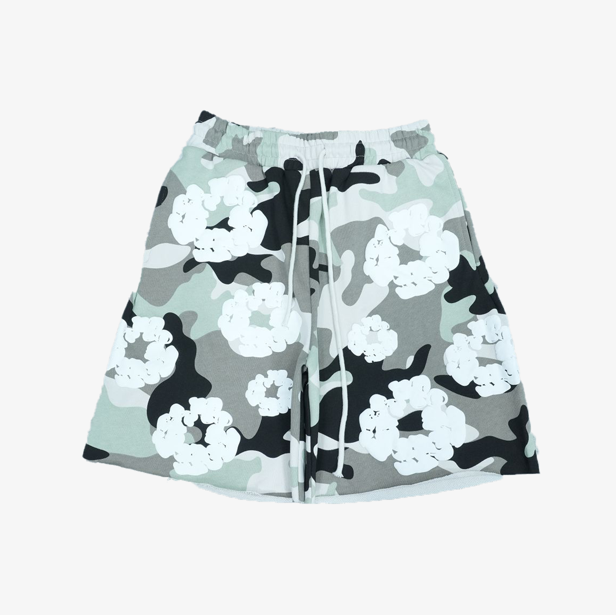 TEARS SHORTS GRAY CAMOUFLAGE