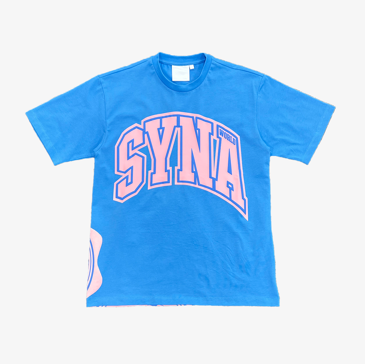SYNA CREST SHIRT- BLUE & PINK