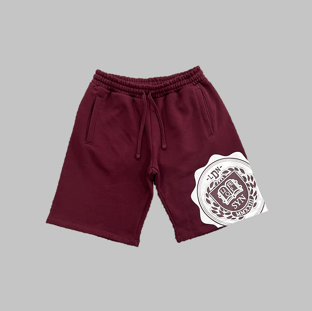 SYNA VARSITY CREW SHORT- MAROON