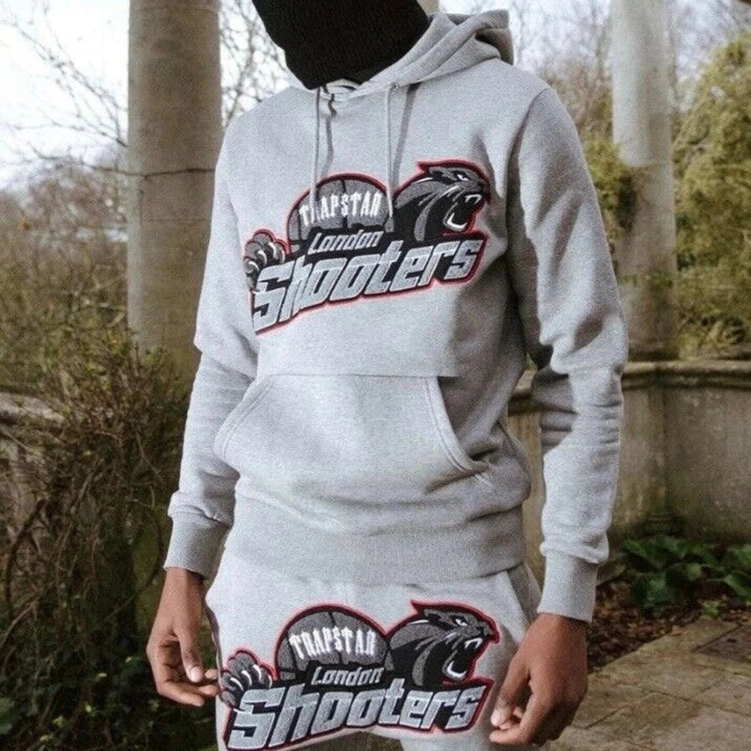 Grey and 2025 red tracksuit