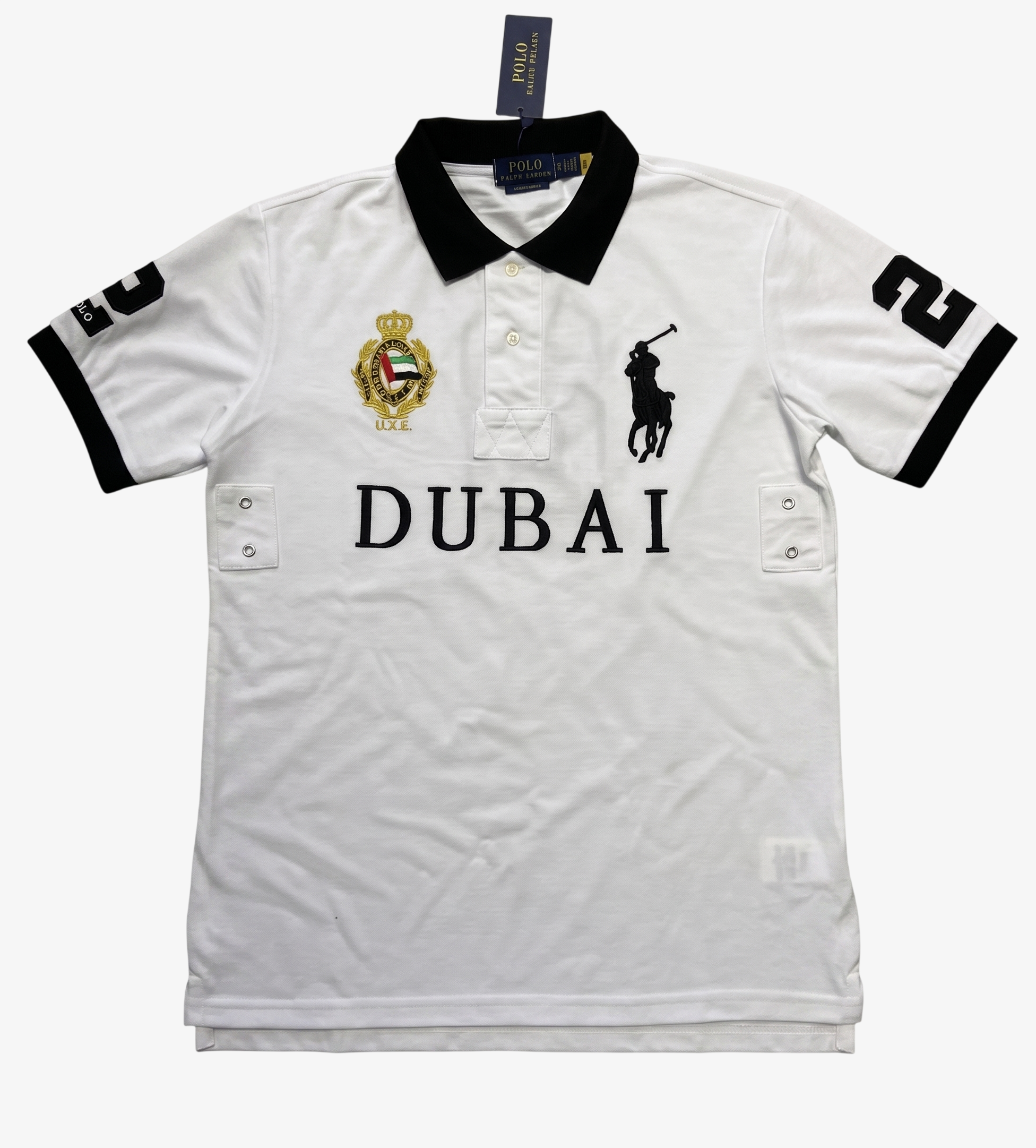 WHITE POLO DXB TEE