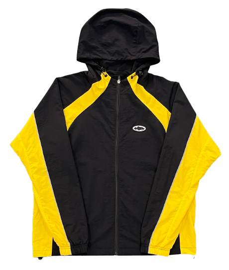 Nike black and outlet yellow windbreaker