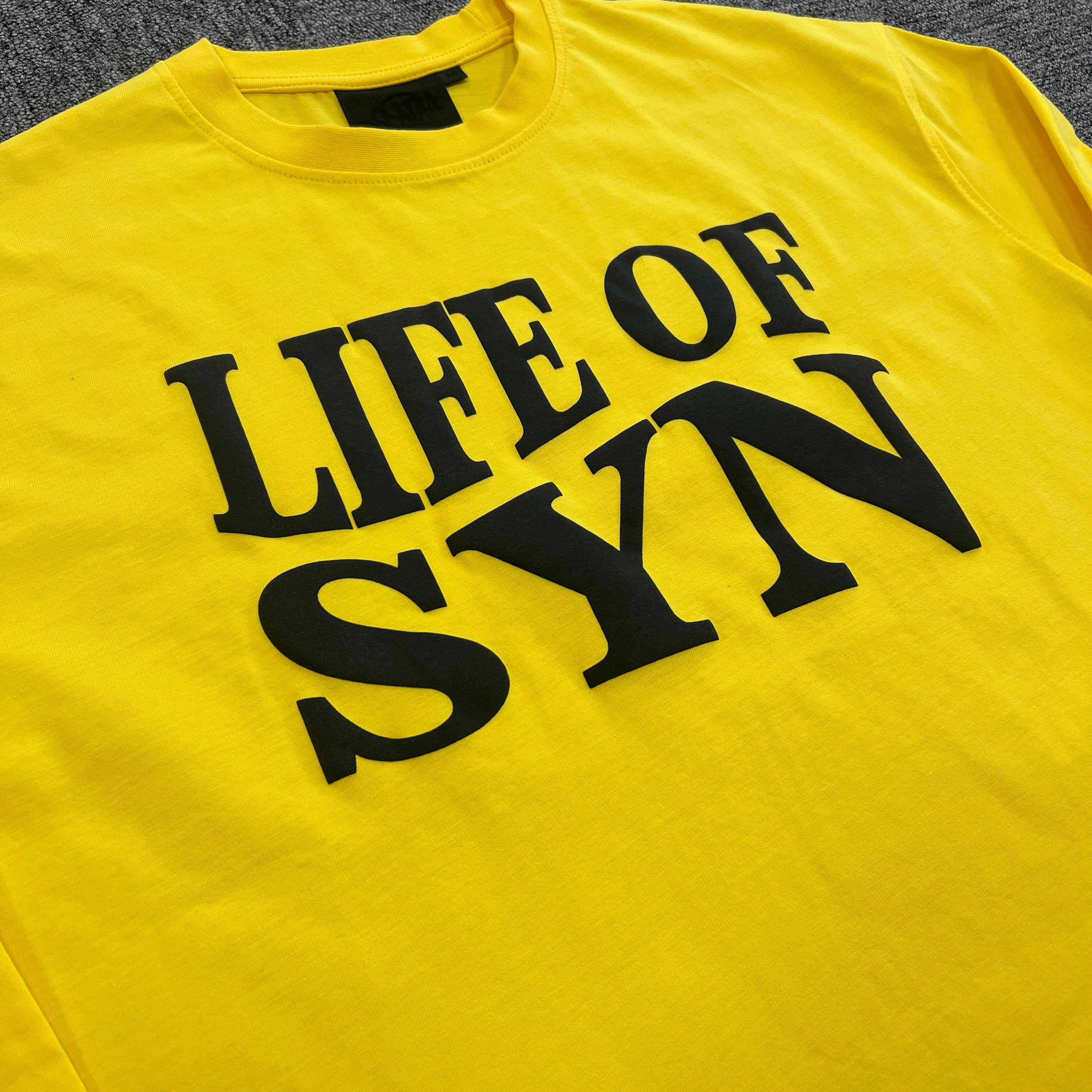 SYNA LONG SLEEVE VARSITY CREW SWEAT- YELLOW