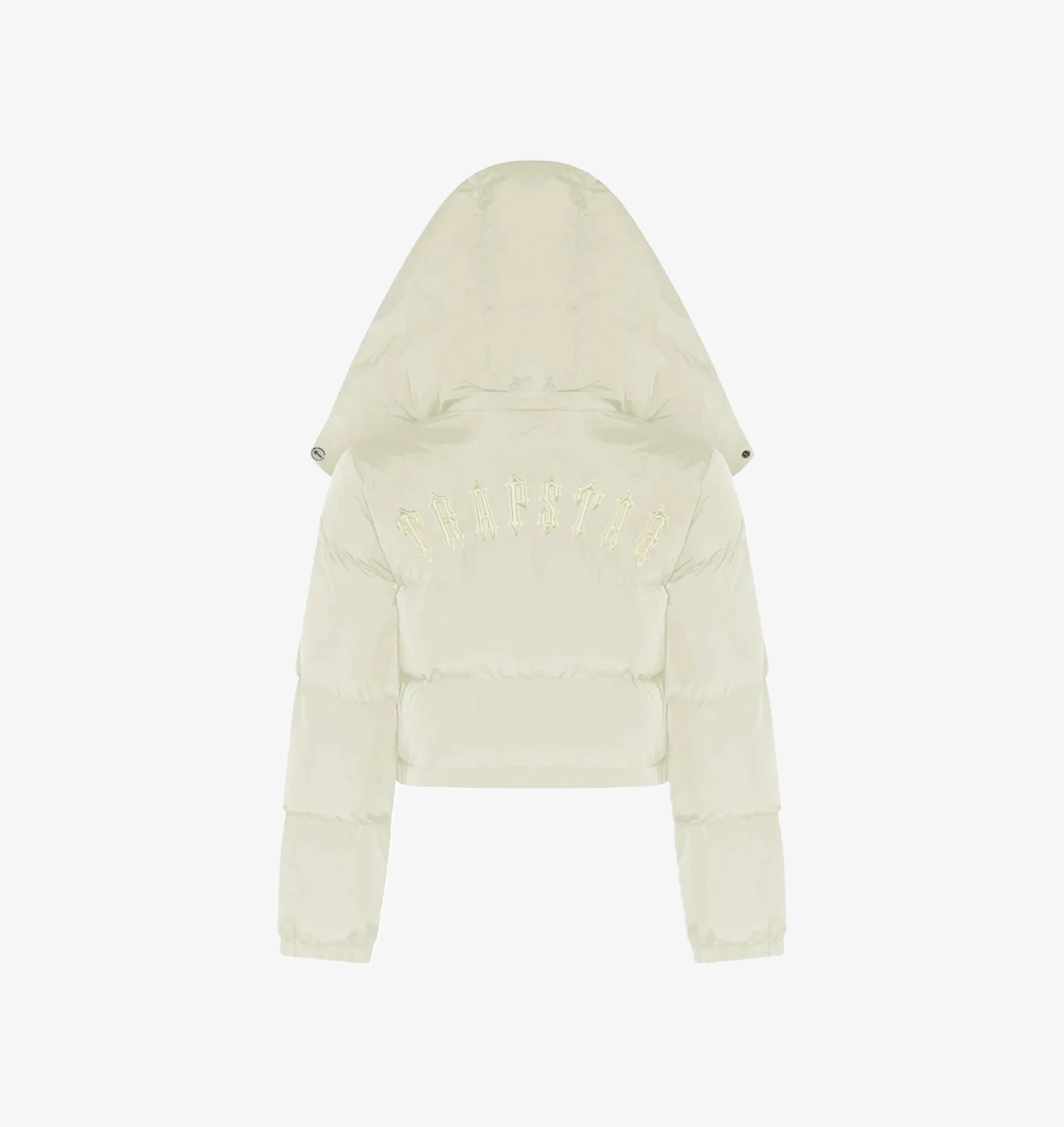 Woman's Cream T Detachable Puffer