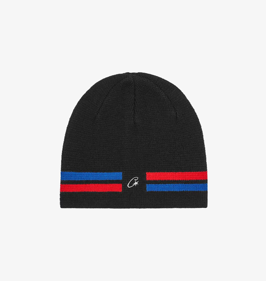 CRTZ black red blue VVS Knit Beanie