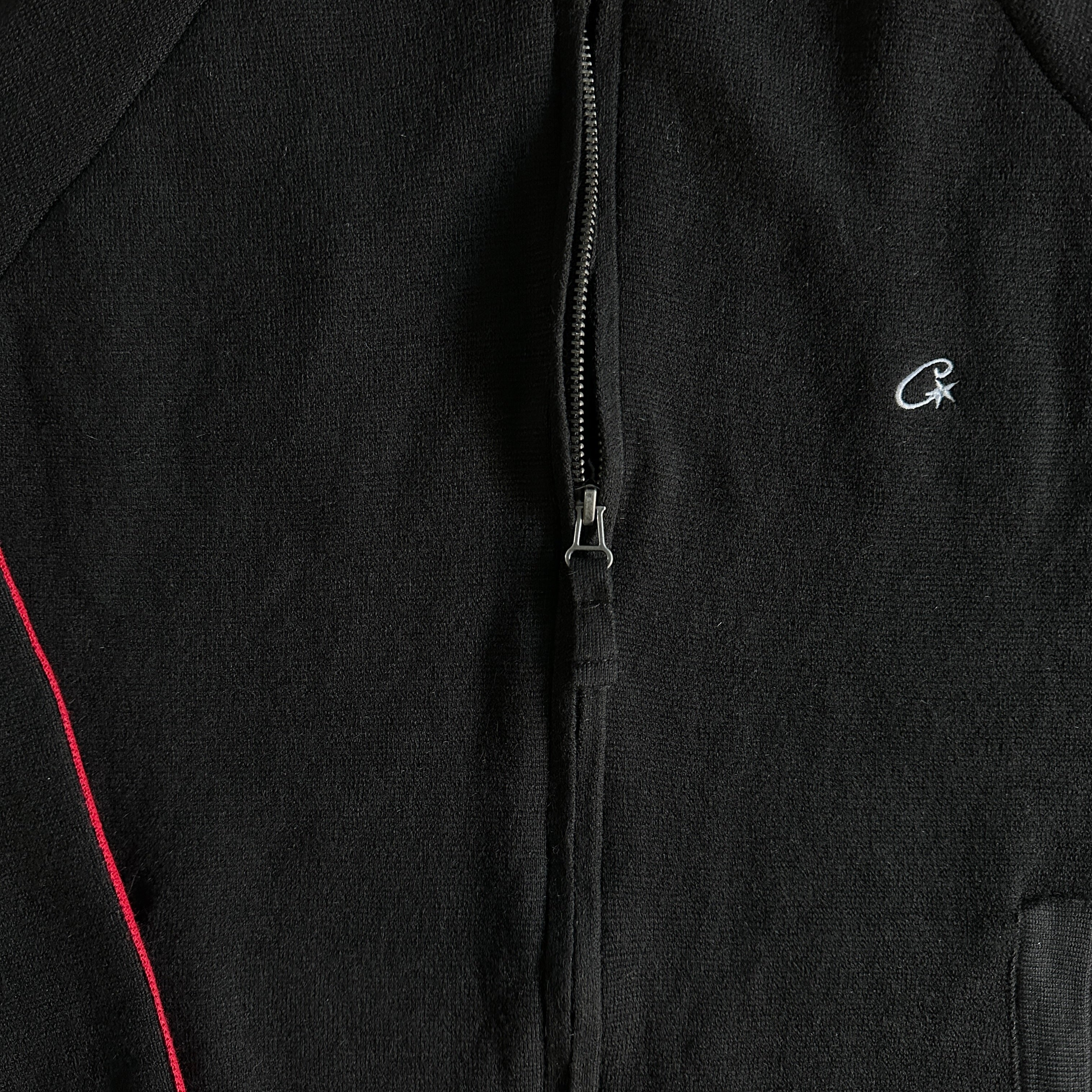 RTW Knit Zip Up Fleece - Black RED BLUE