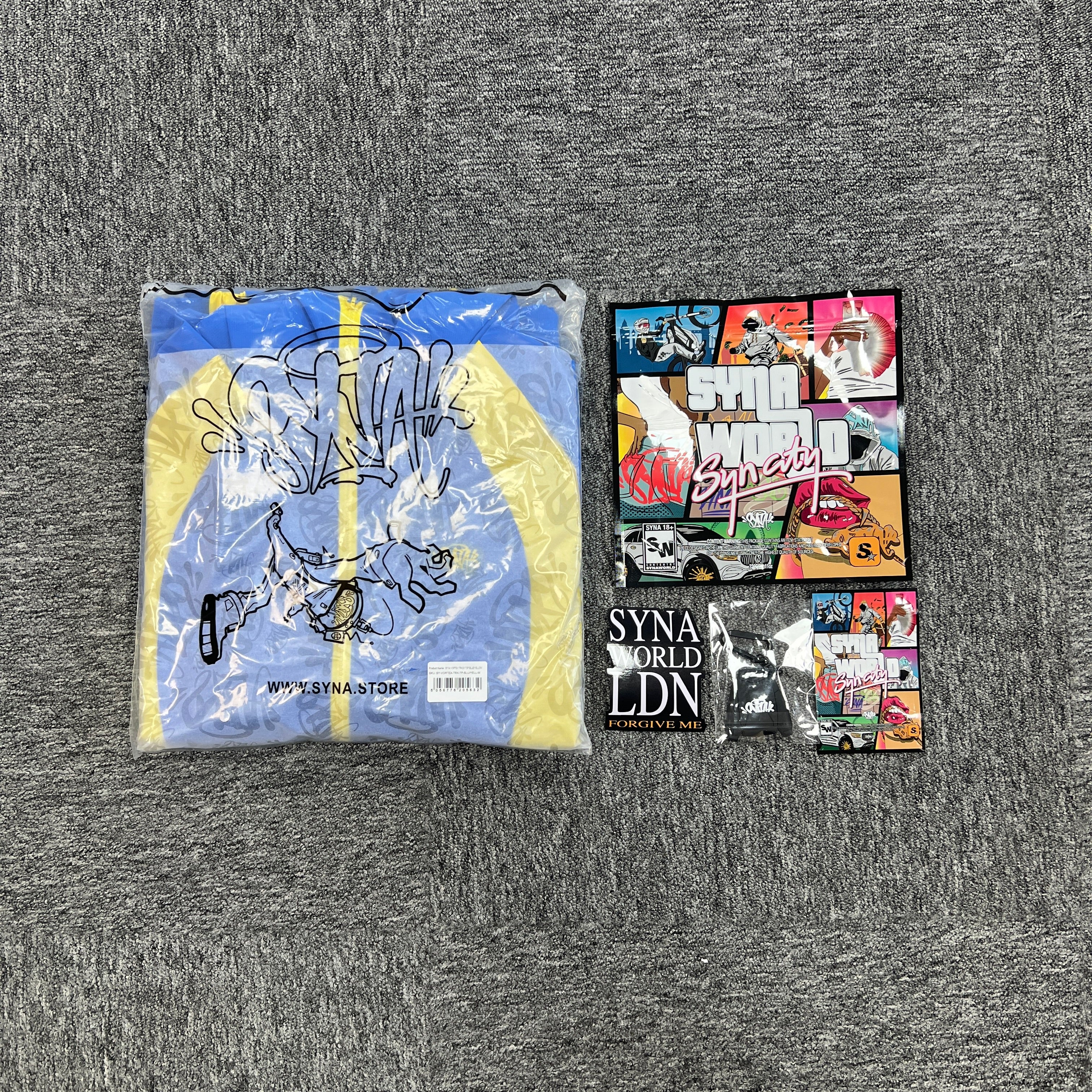 SYNA VORTEX TRACK TOP- BLUE & YELLOW