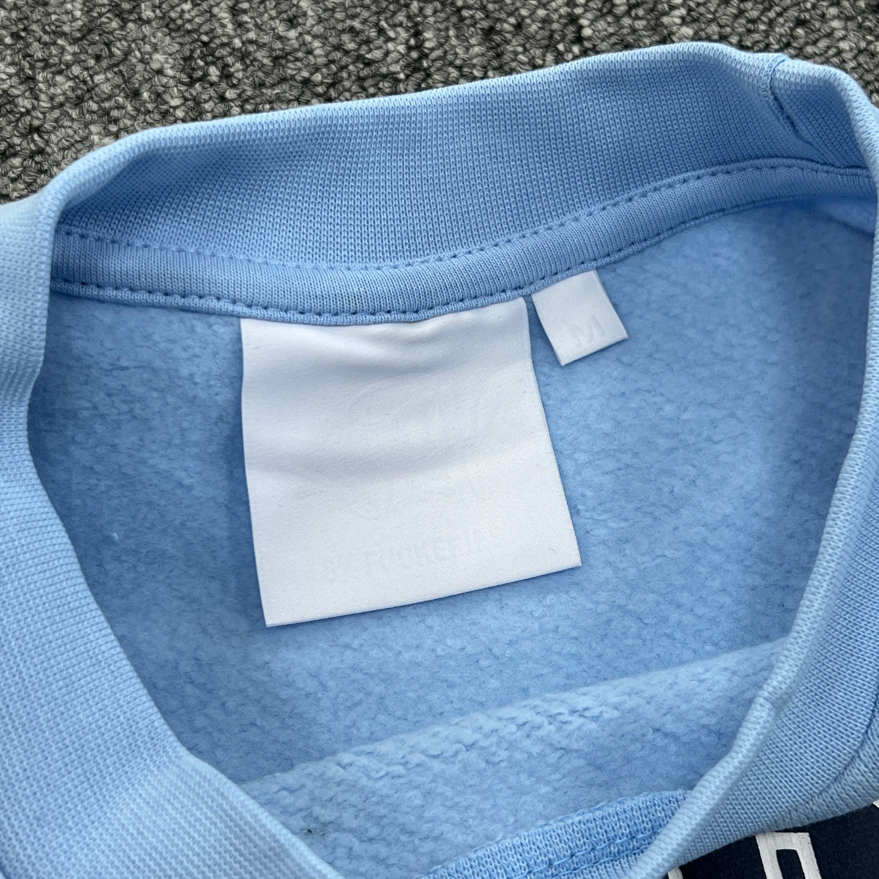 SYNA LONG SLEEVE VARSITY CREW SWEAT- BABY BLUE
