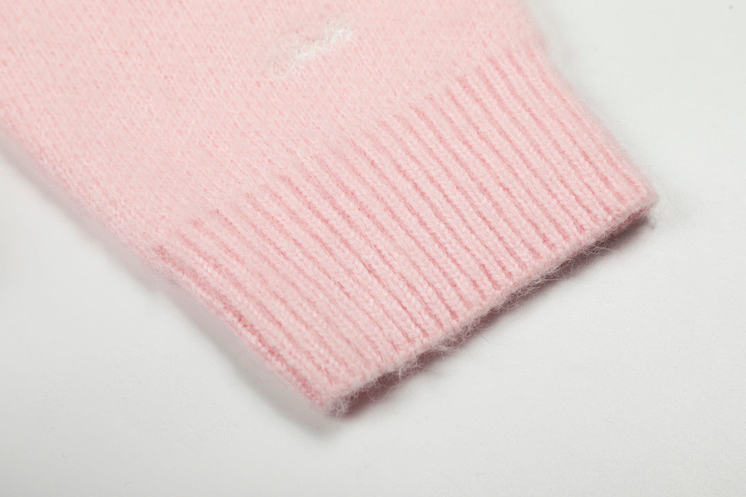 C STAR MOHAIR KNIT SWEATER [PINK]