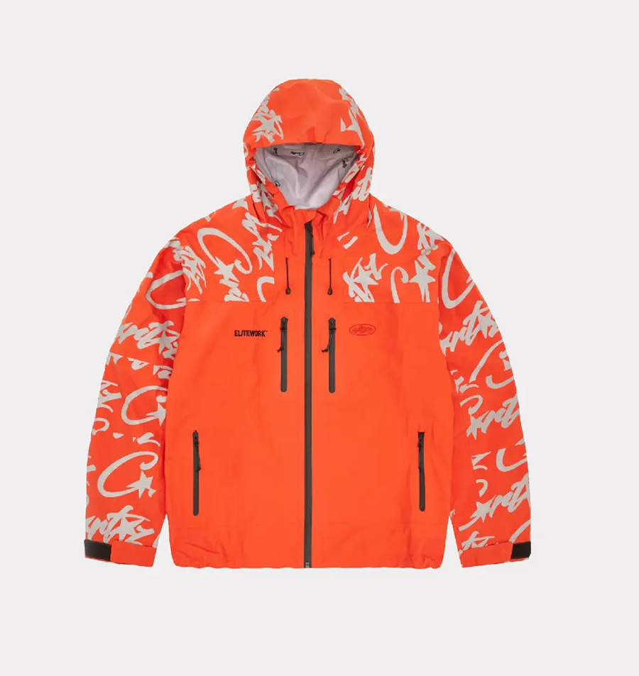 ELITEWORK Shell Windbreaker Jacket Orange