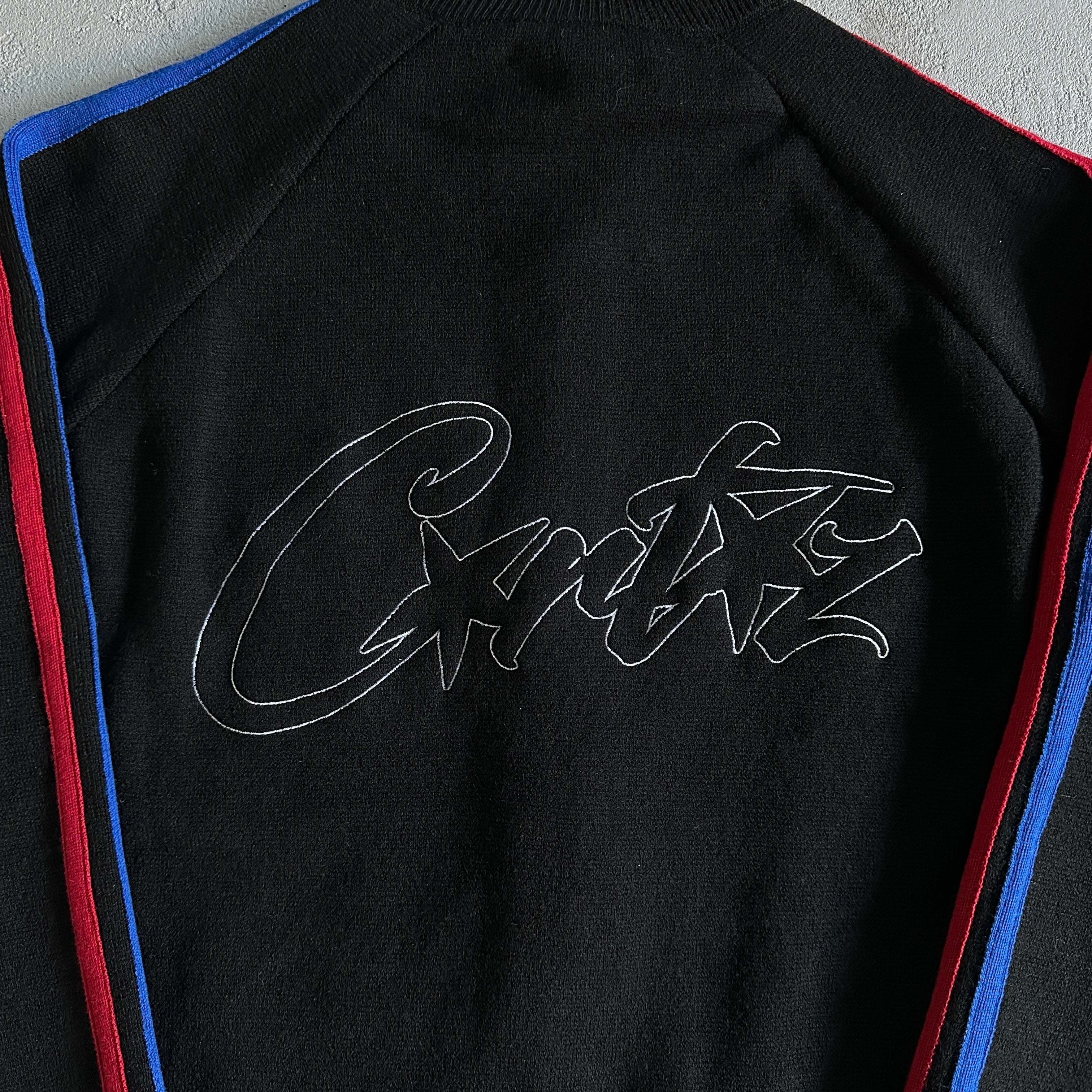 RTW Knit Zip Up Fleece - Black RED BLUE