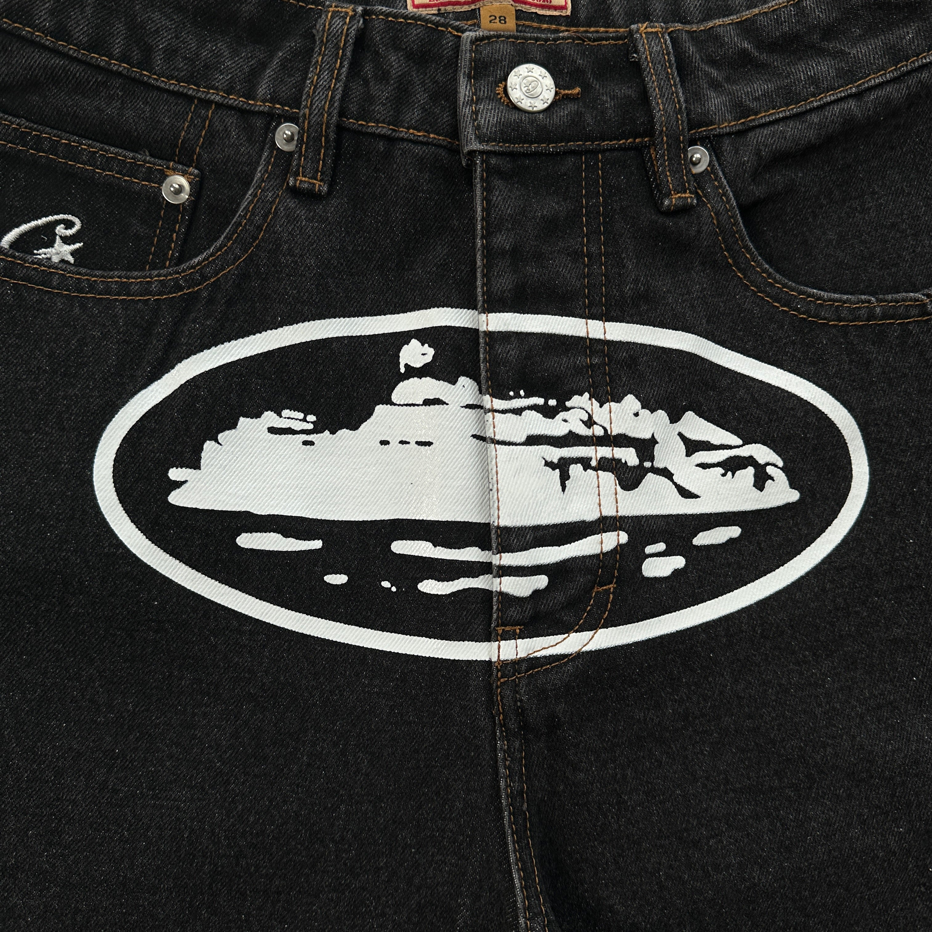ALCATRAZ DENIM JORTS -BLACK
