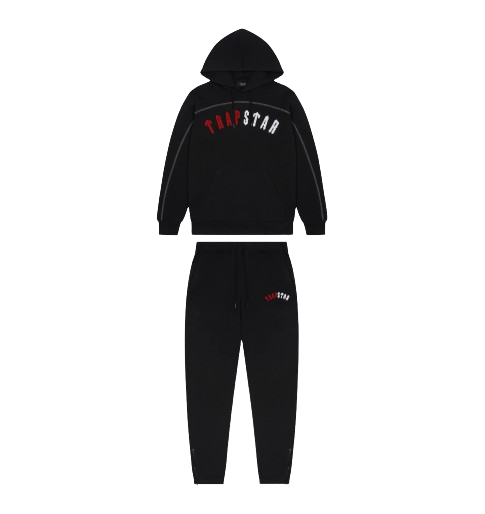 Black and Red Arch Panel Tracksuit