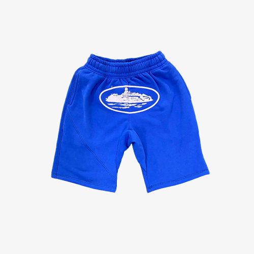 Dark Blue Alcatraz Logo shorts