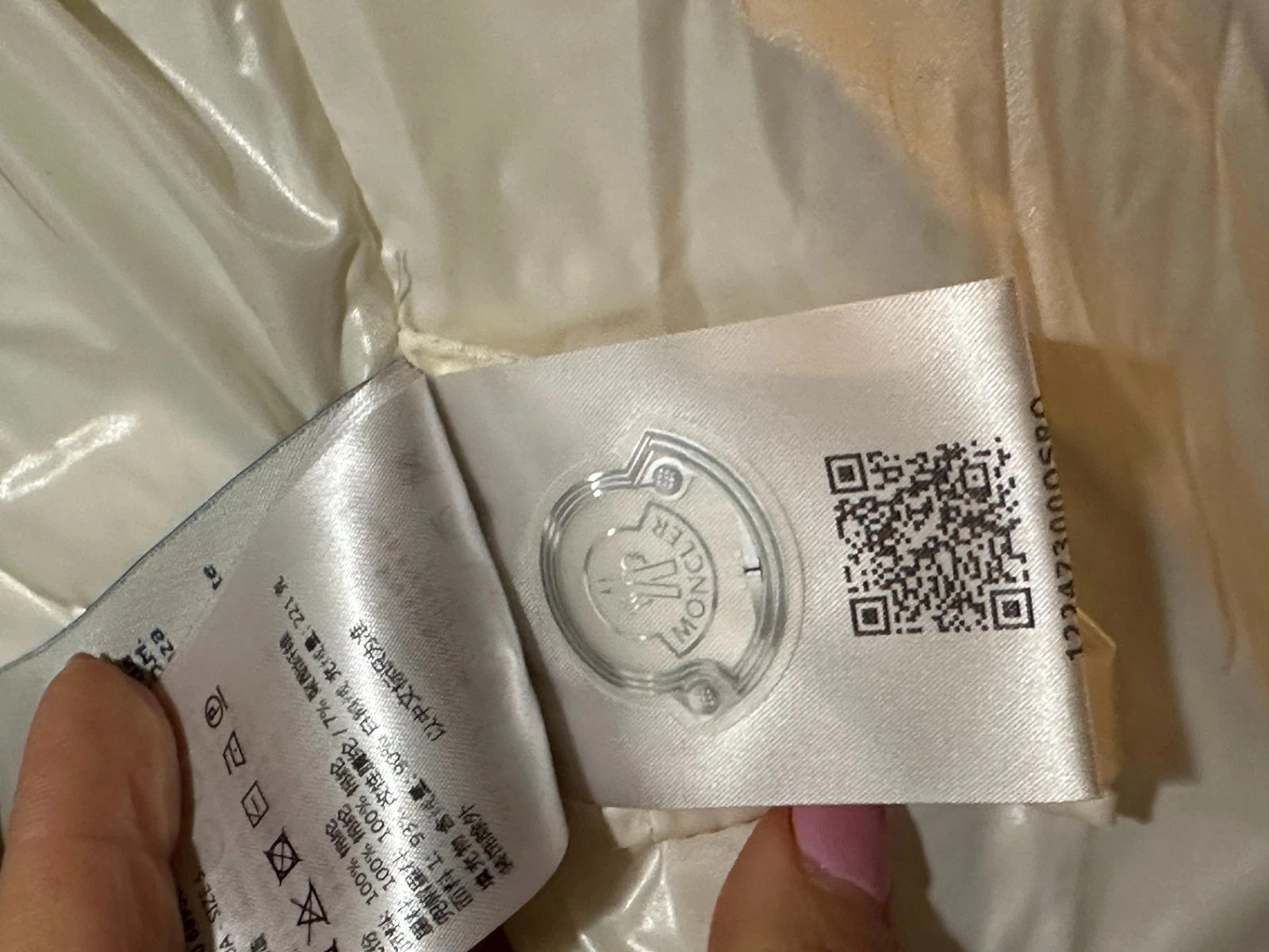 MNCLR CREAM FUIR PUFFER JACKET