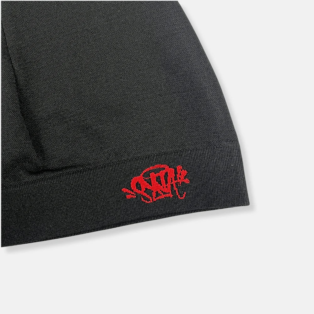 Synaworld Syna Skull Cap - Black/Red (with original packaging bag)