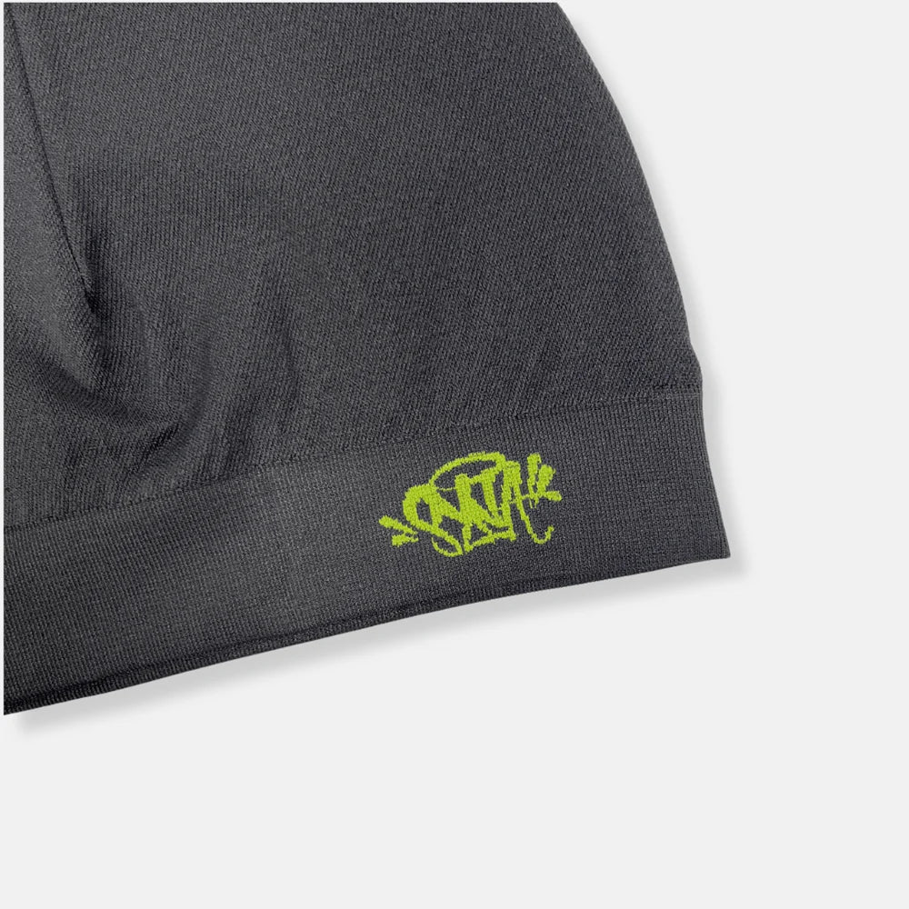 Syna world Syna Skull Cap - Grey/Lime (with original packaging bag)