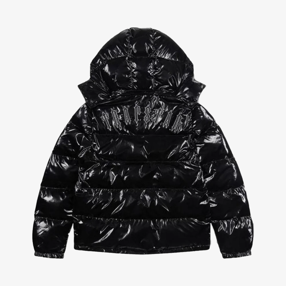 Shiny Black T Detachable Puffer