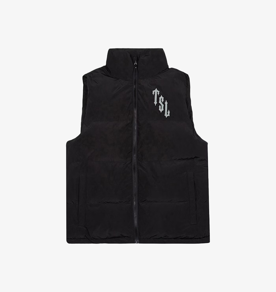 Black Trapstar Badge Gilet reflective