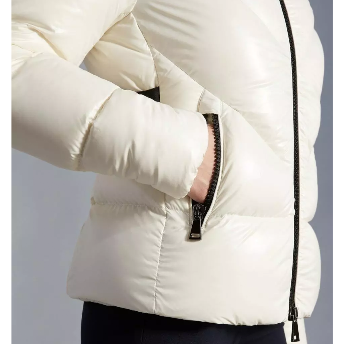 MNCLR CREAM FUIR PUFFER JACKET