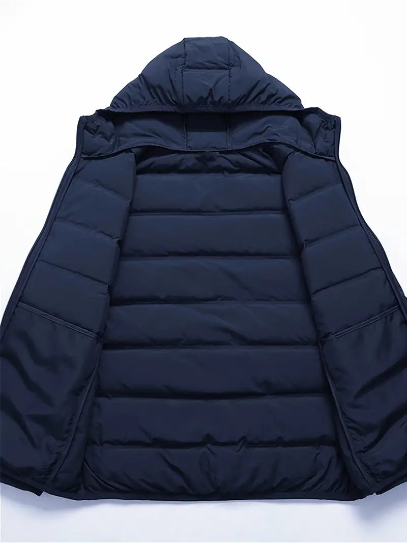 Navy hard T Detachable Puffer