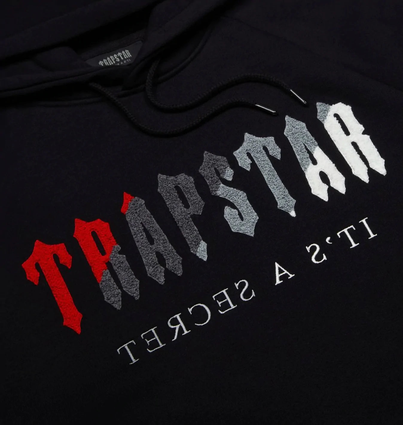 Trapstar Black & Red Chenille Decoded Tracksuit