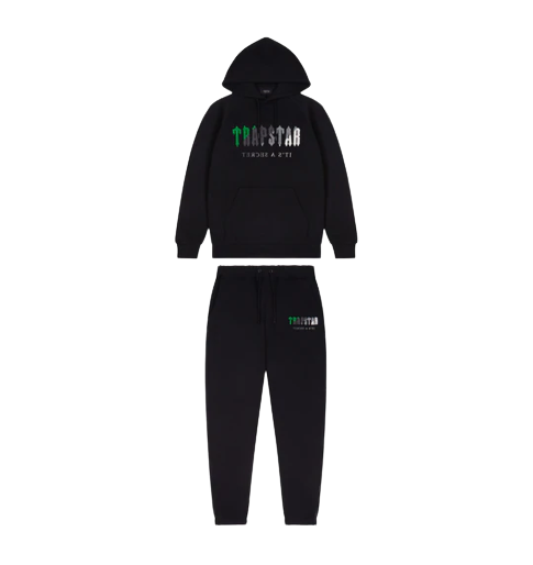 Black and Green Chenille Decoded Tracksuit